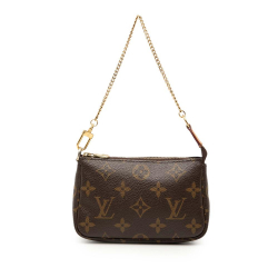 Louis Vuitton B Louis Vuitton Brown Monogram Canvas Fabric Monogram Mini Pochette Accessoires France