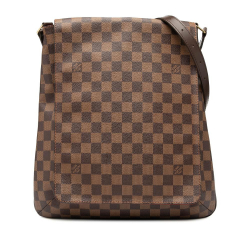 Louis Vuitton B Louis Vuitton Brown Damier Canvas Fabric Damier Ebene Musette Salsa GM France