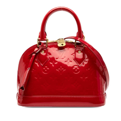 Louis Vuitton B Louis Vuitton Red Vernis Leather Leather Monogram Vernis Alma BB France