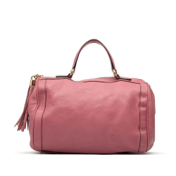 Gucci B Gucci Pink Calf Leather Medium Pebbled skin Soho Boston Bag Italy