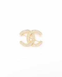 Chanel Coco Mark Rhinestone Brooch