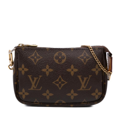 Louis Vuitton B Louis Vuitton Brown Monogram Canvas Fabric Monogram Mini Pochette Accessoires France