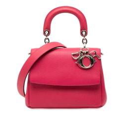 Christian Dior B Dior Pink Strawberry Calf Leather Mini Be Dior Flap Italy