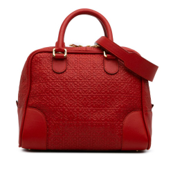 Loewe B LOEWE Red Calf Leather Anagram Embossed Amazona 75 Spain