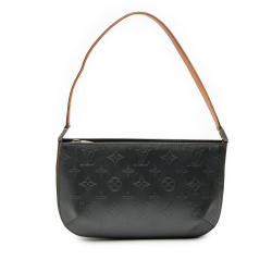 Louis Vuitton B Louis Vuitton Gray Dark Gray Calf Leather Monogram Mat Fowler France
