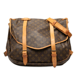 Louis Vuitton B Louis Vuitton Brown Monogram Canvas Fabric Monogram Saumur 43 France