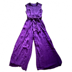 Max Mara Pianoforte lila fließender Seidenoverall