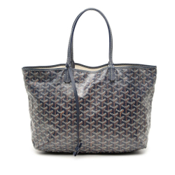 Goyard AB Goyard Gray Light Gray Coated Canvas Fabric Goyardine Saint Louis PM France