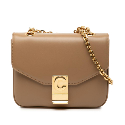 Celine AB Celine Brown Light Brown Calf Leather Small C Bag Italy