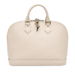 Louis Vuitton B Louis Vuitton White Epi Leather Leather Epi Alma PM France