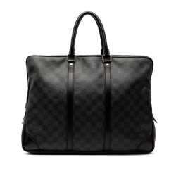 Louis Vuitton B Louis Vuitton Black Damier Canvas Fabric Damier Graphite Porte Documents Voyage PM France