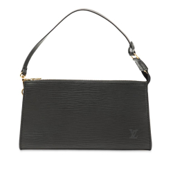 Louis Vuitton AB Louis Vuitton Black Epi Leather Leather Epi Pochette Accessoires France