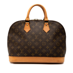 Louis Vuitton B Louis Vuitton Brown Monogram Canvas Fabric Monogram Alma PM France