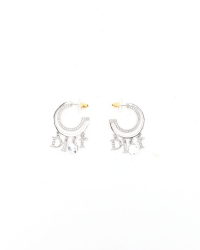 Christian Dior Hoop Rhinestone Earrings