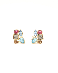 Saint Laurent Rhinestone Clip-on Earrings