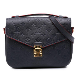 Louis Vuitton B Louis Vuitton Blue Navy Monogram Empreinte Leather Pochette Metis France
