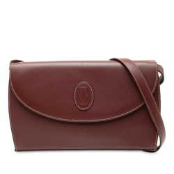 Cartier B Cartier Red Bordeaux Calf Leather Must De Cartier Crossbody Spain