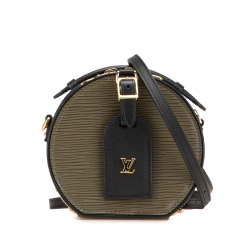 Louis Vuitton AB Louis Vuitton Brown Dark Khaki Epi Leather Leather Mini Epi Boite Chapeau Spain