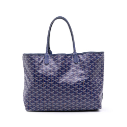 Goyard AB Goyard Blue Dark Blue Coated Canvas Fabric Goyardine Saint Louis PM France