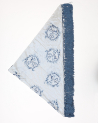 Hermès Ex Libris Fringed Pointe Nomade Scarf