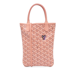 Goyard AB Goyard Pink Coated Canvas Fabric Goyardine Poitiers Claire Voie France