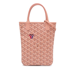 Goyard B Goyard Pink Coated Canvas Fabric Goyardine Poitiers Claire Voie France
