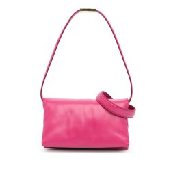 Marni AB Marni Pink Hot Pink Calf Leather Small Prisma Crossbody Italy