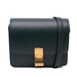Celine B Celine Green Dark Green Calf Leather Small skin Classic Box Italy