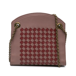 Bottega Veneta B Bottega Veneta Pink Nappa Leather Leather Nappa Intrecciato Chain Wallet Italy