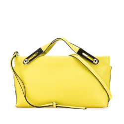 Loewe B LOEWE Yellow Neon Yellow Calf Leather Small Missy Satchel Spain