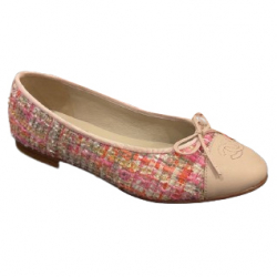 Chanel Ballerinas aus rosa Tweed