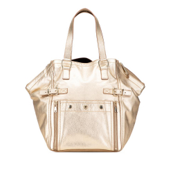 Saint Laurent B Saint Laurent Gold Calf Leather Medium Downtown Tote Italy