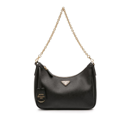 Prada B Prada Black Saffiano Leather Re Edition 2005 Satchel Italy