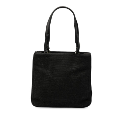 Prada B Prada Black Wool Fabric Tote Italy