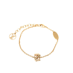 Louis Vuitton AB Louis Vuitton Gold Brass Metal Gold Plated LV & Me S Bracelet Italy
