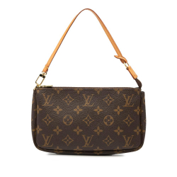 Louis Vuitton B Louis Vuitton Brown Monogram Canvas Fabric Monogram Pochette Accessoires France