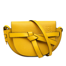 Loewe AB LOEWE Yellow Mustard Calf Leather Mini Gate Crossbody Spain