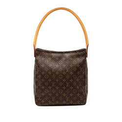Louis Vuitton AB Louis Vuitton Brown Monogram Canvas Fabric Monogram Looping GM Spain