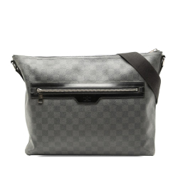 Louis Vuitton B Louis Vuitton Black Damier Canvas Fabric Damier Graphite Mick MM France