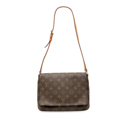 Louis Vuitton B Louis Vuitton Brown Monogram Canvas Fabric Monogram Musette Tango Short Strap France