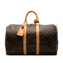 Louis Vuitton B Louis Vuitton Brown Monogram Canvas Fabric Monogram Keepall 45 France
