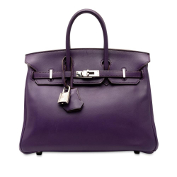 Hermès B Hermès Purple Calf Leather Swift Birkin Retourne 25 France