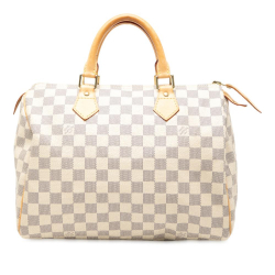 Louis Vuitton B Louis Vuitton White Damier Canvas Fabric Damier Azur Speedy 30 France