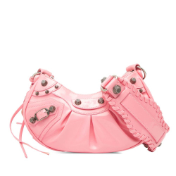 Balenciaga B Balenciaga Pink Light Pink Patent Leather Leather Patent Motocross Le Cagole XS Italy