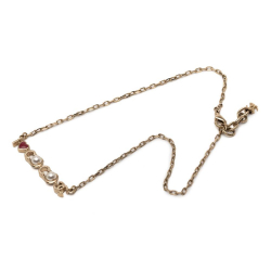 Chanel AB Chanel Gold Gold Plated Metal I Love You Coco Faux Pearl Pendant Necklace France