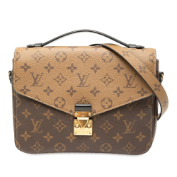 Louis Vuitton AB Louis Vuitton Brown Monogram Canvas Fabric Monogram Reverse Pochette Metis Italy