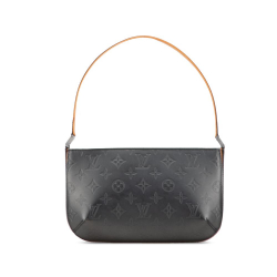 Louis Vuitton B Louis Vuitton Gray Dark Gray Calf Leather Monogram Mat Fowler France