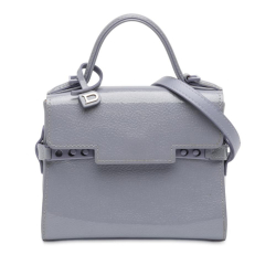 Delvaux B Delvaux Purple Lilac Patent Leather Leather Micro Patent Tempete Satchel France