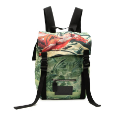 Valentino AB Valentino Green Nylon Fabric Roger Dean Red Dragon Backpack Italy