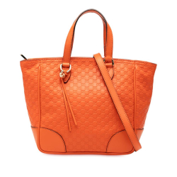 Gucci AB Gucci Orange Calf Leather Small Microguccissima Bree Satchel Italy
